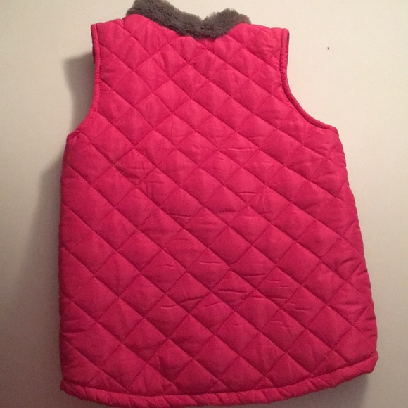 Calvin Klein Jeans poly quilted fur collar vest - Picture 4 of 7